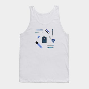 School Supplies - Blue Tank Top